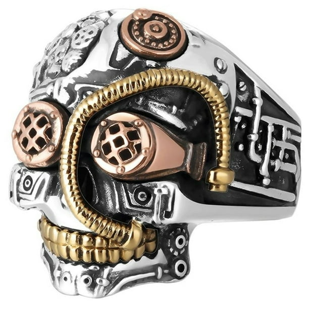 Steampunk Rock and Roll Goth 2 Solid Brass Skull Beads Silver Plated Steampunk Rock and Roll Goth 2 Solid Brass Skull Beads Silver Plated